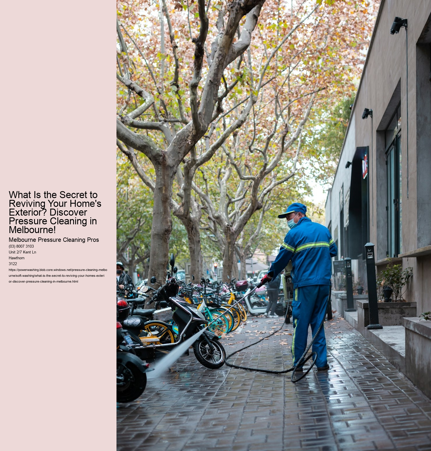 What Is the Secret to Reviving Your Home's Exterior? Discover Pressure Cleaning in Melbourne! Melbourne Pressure Cleaning Pros What Is the Secret to Reviving Your Home's Exterior? Discover Pressure Cleaning in Melbourne!